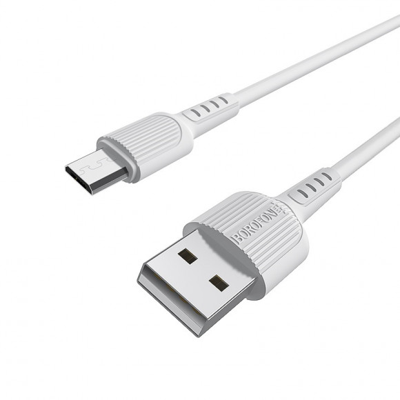 Кабель USB BOROFONE (BX16) Easy microUSB (1м) (белый)