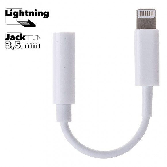 Переходник для наушников AUX Lightning 8-pin на 3, 5 мм. MiniJack (коробка)