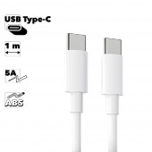 USB-C Дата-кабель Hoco X51 High-Power Type-C, 1м, QC 100W, PD 5A, ABS, белый USB-C Дата-кабель Hoco X51 High-Power Type-C, 1м, QC 100W, PD 5A, ABS, белый