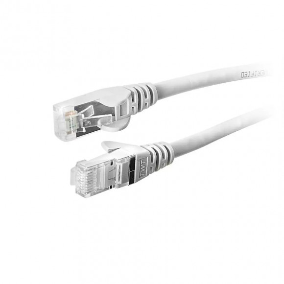 Патч-корд RJ45 - RJ45, 4 пары, FTP, категория 6, 0.5 м, серый, TWT-45-45-0.5/S6-GY