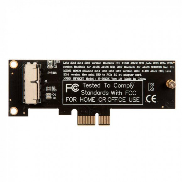 Плата расширения для SSD для Apple 2013 - 2017 на PCIe x1, NFHK N-2013X