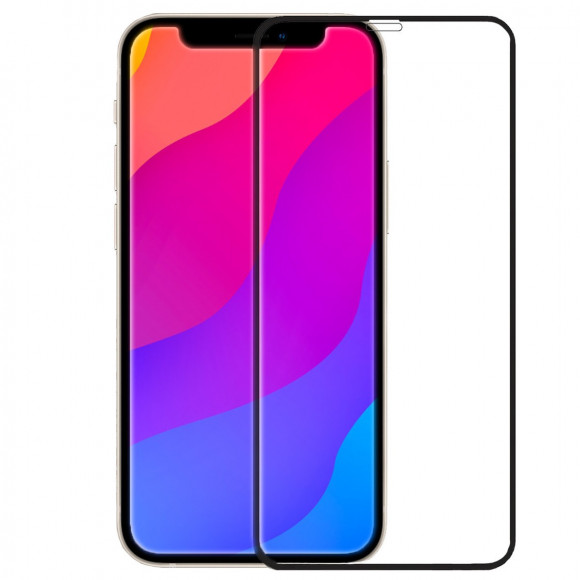 Защитное стекло для iPhone X,  XS, 11Pro 5D, 10D, 11D (черный) тех.пак.