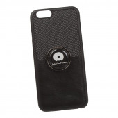 Защитная крышка для iPhone 6, 6s "WUW" с кольцом под палец (черная, коробка)