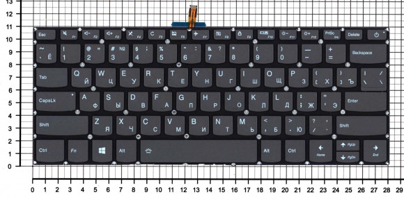 Клавиатура для ноутбука Lenovo IdeaPad S145-14API, черная с подсветкой Клавиатура для ноутбука Lenovo IdeaPad S145-14API, черная с подсветкой