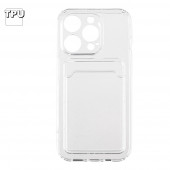 Силиконовый чехол для iPhone 14 Pro карман для карт Силиконовый чехол для iPhone 14 Pro карман для карт