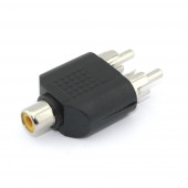 Разетвитель RCA (тюльпан) 2 папа - 1 мама Разетвитель RCA (тюльпан) 2 папа - 1 мама