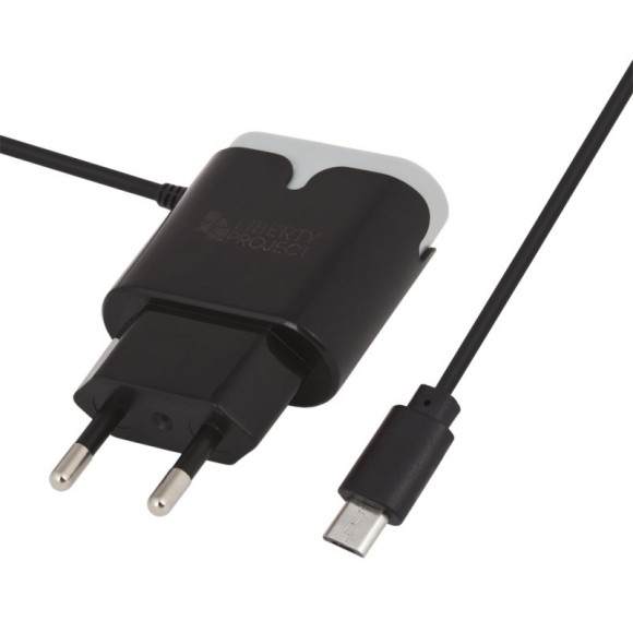 Сетевое зарядное устройство "LP" MicroUSB 2.1А Tower Of Power (черный, коробка)