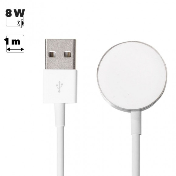 Беспроводное ЗУ COTEetCI WS-09 для iWatch, 1м (белый)