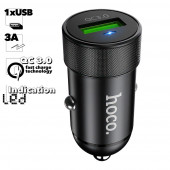 Автомобильное зарядное устройство Hoco Z32 Speed Up Single USB Port QC3.0 Car Charger, черный Автомобильное зарядное устройство Hoco Z32 Speed Up Single USB Port QC3.0 Car Charger, черный