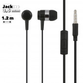 Гарнитура "LP" Classic 3.5 мм. вставная с кнопкой ответа универсальная (черная/коробка)