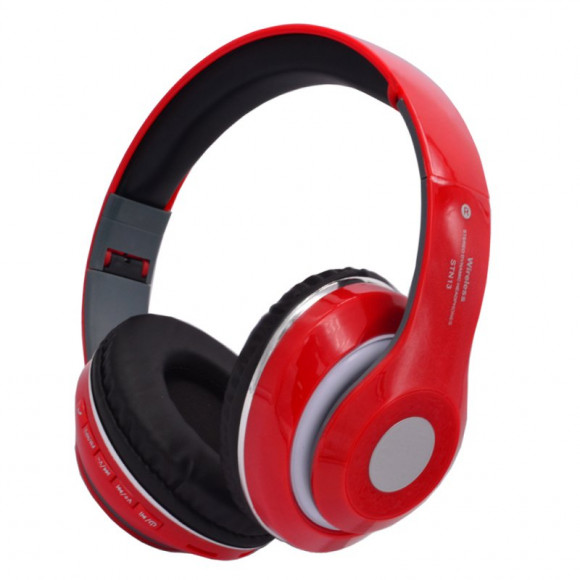 Bluetooth гарнитура "LP" накладная STN13 (красная/коробка)