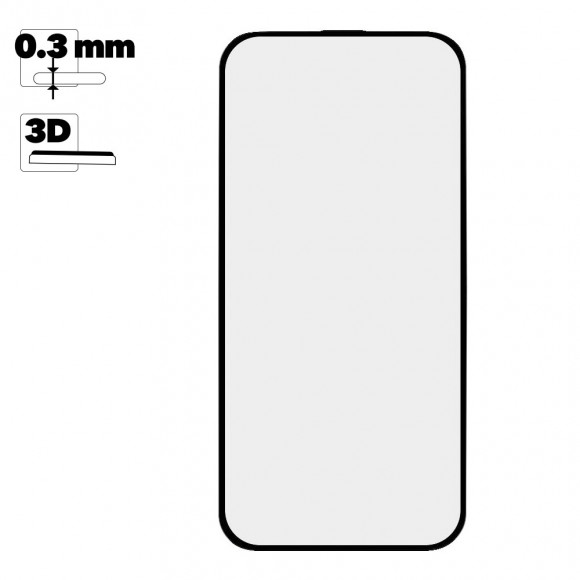 Защитное стекло REMAX GL-27 Medicine на дисплей Apple iPhone 14 Pro, черная рамка, 0.3мм
