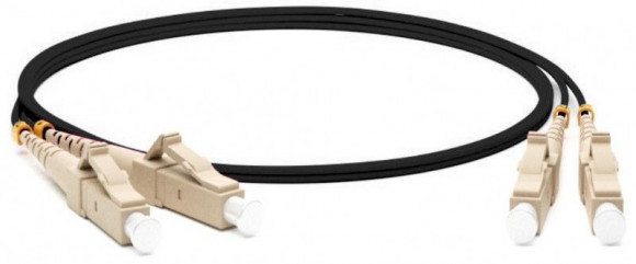 FC-D3-504-LC/PR-LC/PR-H-15M-LSZH-BK Патч-корд волоконно-оптический (шнур) MM 50/125(OM4), LC-LC, duplex, 10G/40G, LSZH, 15 м, черный Hyperline
