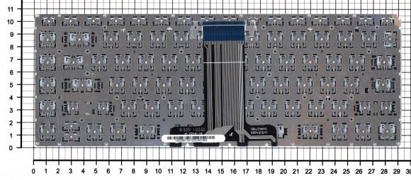 Клавиатура для ноутбука HP 14-AB, 14-AL, серебристая с подсветкой