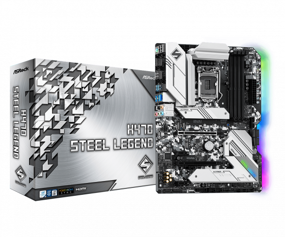 Материнская плата Asrock H470 STEEL LEGEND, LGA1200, Intel H470, ATX, BOX