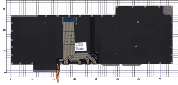Клавиатура для ноутбука Asus ROG G701, черная, с красной подсветкой