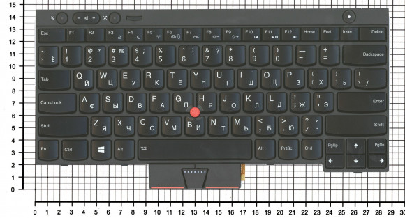 Клавиатура для ноутбука Lenovo ThinkPad T430, T430I, X230, T530, L430, L530, черная с подсветкой