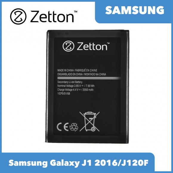 Аккумулятор Zetton для Samsung Galaxy J1 2016, J120F 2050 mAh, Li-Ion аналог EB-BJ120CBE