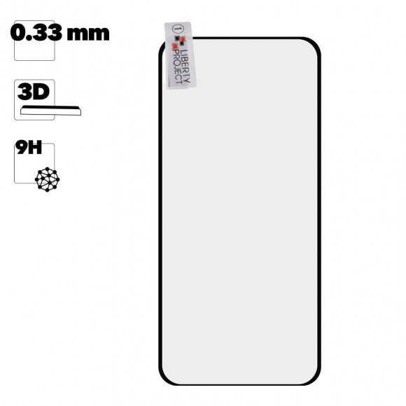 Защитное стекло "LP" для Huawei P50 Pro Thin Frame Full Glue с рамкой 0, 33 мм, 2, 5D 9H (черное)