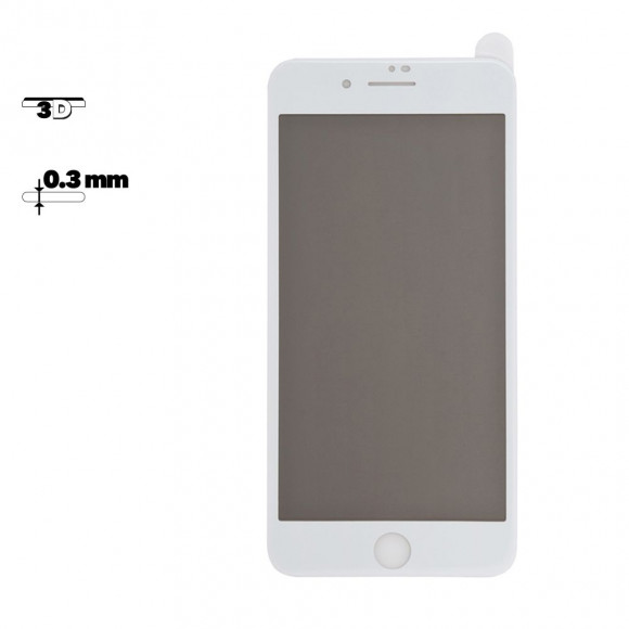 Защитное стекло Hoco ShutterProof Edges Anti-Spy для Apple iPhone 7 Plus, 8 Plus (A6) рамка, белое