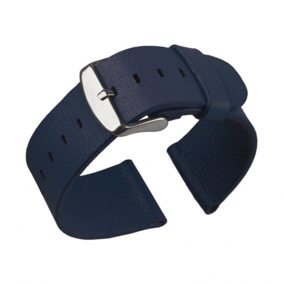 Ремешок для Apple Watch (42мм, 44мм), кожаный без крепежа, синий (коробка)