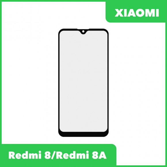 Стекло + OCA пленка для переклейки Xiaomi Redmi 8, 8A, черный