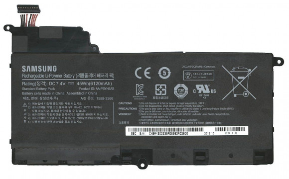 Аккумулятор (батарея) для ноутбука Samsung 530U4B NP530U4B (AA-PBYN8AB), 7.4В, 6120мАч (оригинал) Аккумулятор (батарея) для ноутбука Samsung 530U4B NP530U4B (AA-PBYN8AB), 7.4В, 6120мАч (оригинал)