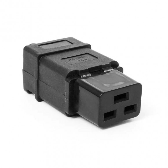Вилка электрическая кабельная, IEC 60320, C19, 16A, 250V, разборная, черная, LAN-IEC-320-C19