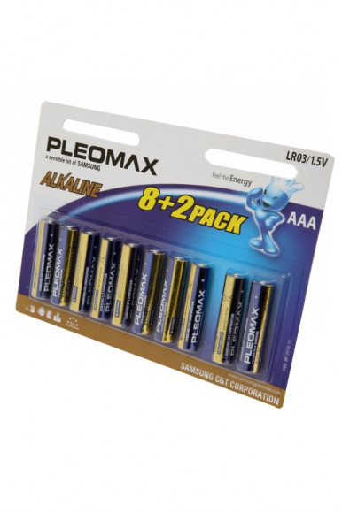 Батарейка (элемент питания) PleoMax LR03 BL10, 1 штука