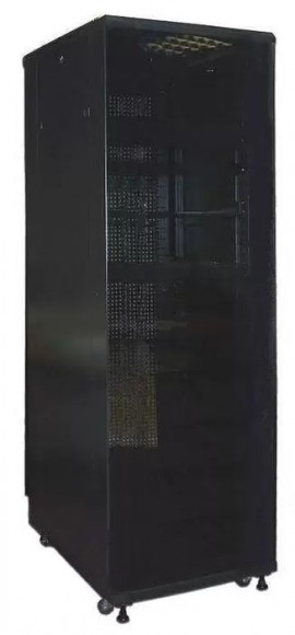 Шкаф 19" Business, 47U 600x600, без дверей, с боковыми стенками, черный, 4 ЧАСТИ, TWT-CBB-47U-6x6-00