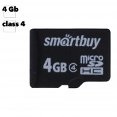 Карта памяти SmartBuy MicroSD 4GB (без адаптеров) Карта памяти SmartBuy MicroSD 4GB (без адаптеров)