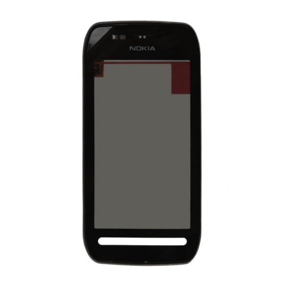 Сенсорное стекло (тачскрин) для Nokia 603 с рамкой крепления