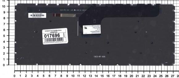 Клавиатура для ноутбука HP Envy 13-d, серебристая с подсветкой