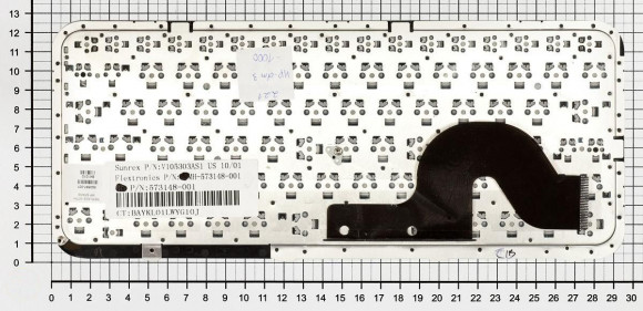 Клавиатура для ноутбука HP Pavilion DM3, DM3-1000, черная с серой рамкой