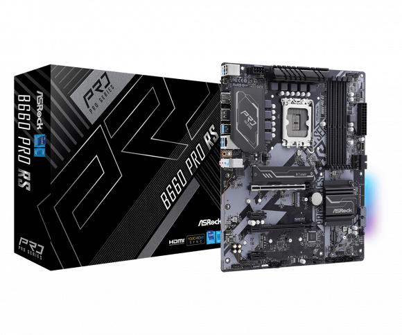 Материнская плата Asrock B660 PRO RS, INTEL B660/4DDR4/4SATA3, LGA 1700