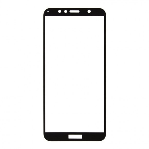 Защитное стекло "LP" для Huawei Y6 2018 Thin Frame Full Glue Glass с рамкой 0.33 мм 9H, черное