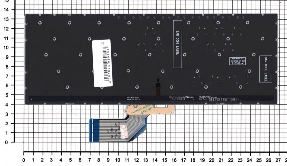 Клавиатура для ноутбука Asus S13 S330FA, серебристая с подсветкой