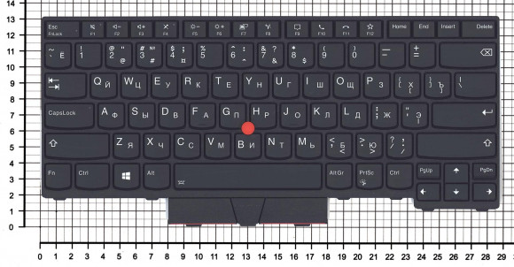 Клавиатура для ноутбука Lenovo ThinkPad L14 gen 1, 2, черная с подсветкой