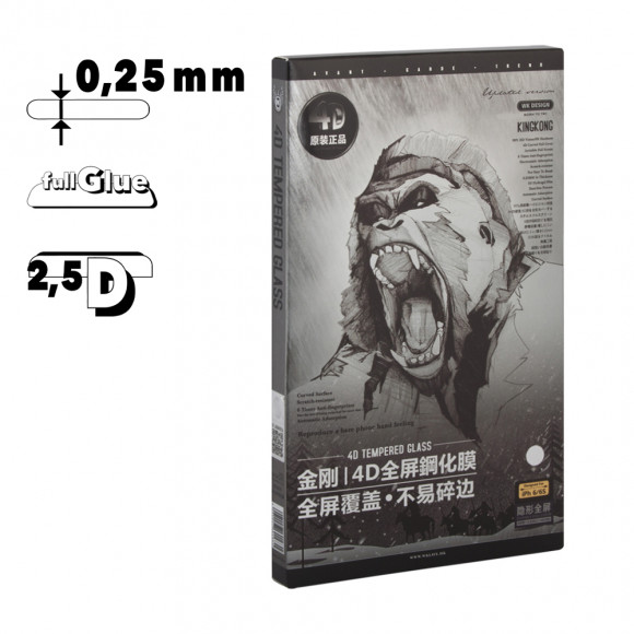 Защитное стекло для Apple iPhone 6, 6s WK Kingkong Series 4D Full Cover Curved Edge Tempered Glass, белое