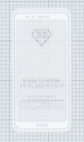 Защитное стекло "Полное покрытие" для Huawei Honor 9 Lite белое