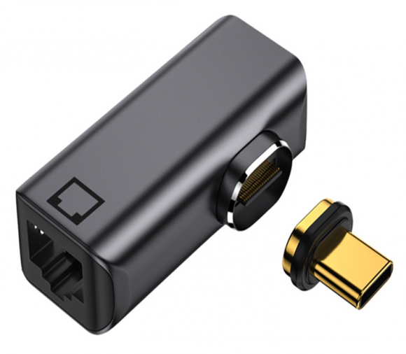 Переходник Type C папа на RJ45 мама с магнитным разъемом
