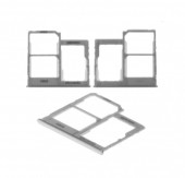 Держатель (лоток) SIM-карты для Samsung Galaxy A40 2019 (A405F), серебряный