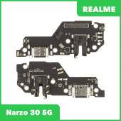 Системный разъем (разъем зарядки) для Realme Narzo 30 5G (RMX3242), микрофон Системный разъем (разъем зарядки) для Realme Narzo 30 5G (RMX3242), микрофон