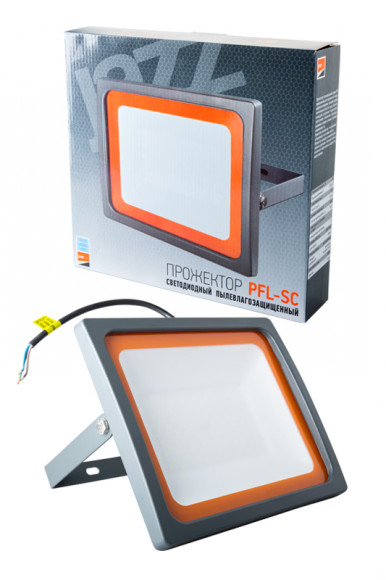 Jazzway PFL-SC-100w светодиодный, 100Вт, 6500K, IP65 серый