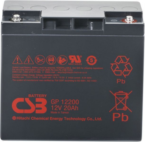 Аккумуляторная батарея CSB GP 12200, 12В, 20Ач