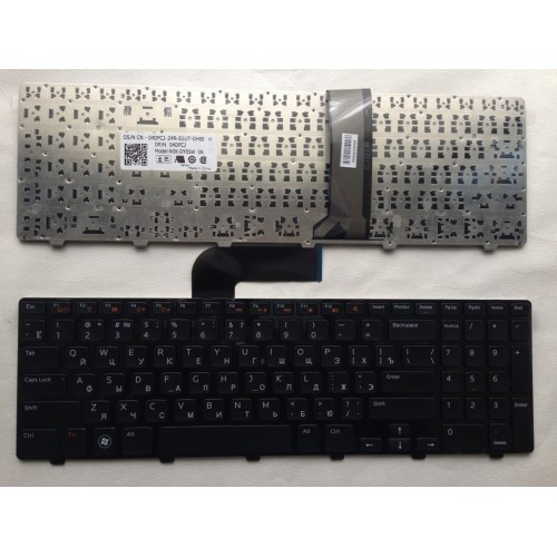 Клавиатура для ноутбука DELL INSPIRON 15R N5110, Q15R M5110 в рамке черная РУССКАЯ РАСКЛАДКА