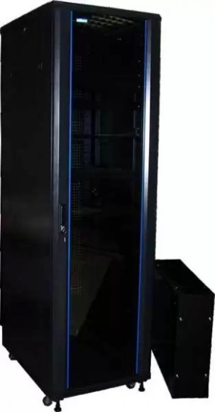 Шкаф серверный 19" Business Advanced, 42U 800x800, без дверей, с боковыми стенками, черный, 5ЧАСТЕЙ, TWT-CBA-42U-8x8-00