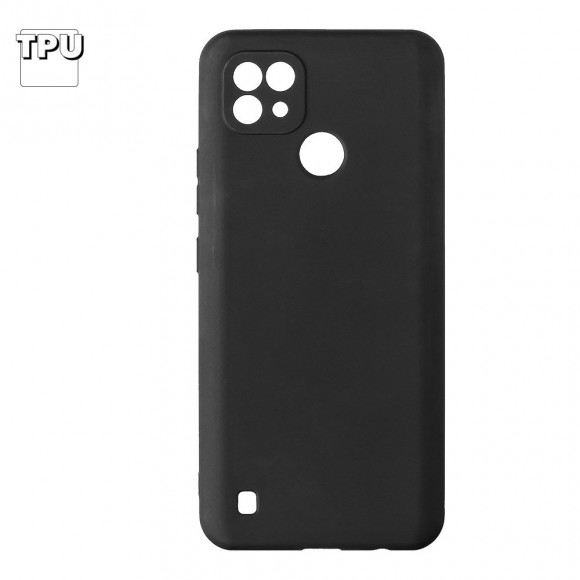 Силиконовый чехол "LP" для Realme C21 TPU, черный, непрозрачный (европакет)