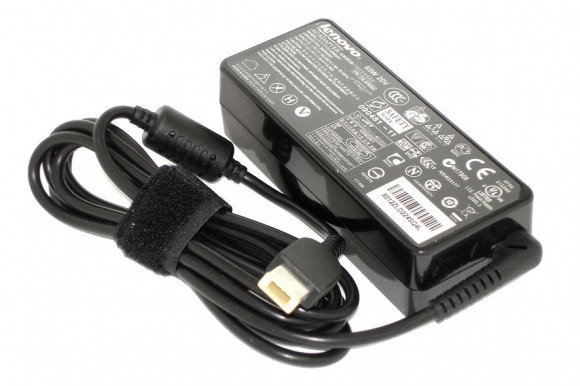 Блок питания (зарядное) для ноутбука Lenovo 20В, 3.25A, 65Вт, Rectangle (прямоугольный) (оригинал)