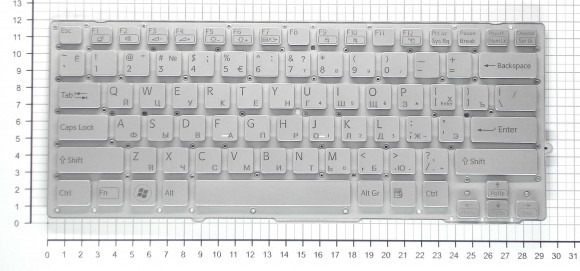 Клавиатура для ноутбука Sony Vaio VPC-SD VPC-SB, серебристая Клавиатура для ноутбука Sony Vaio VPC-SD VPC-SB, серебристая
